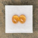 Mandarin Garnet Pair 9.06 ct | Oval Cabochon | Fanta Orange | Iseyin, Nigeria - Image 2