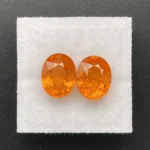 Mandarin Garnet Pair 8.27 ct | 10 x 8 mm Oval | Mandarin Orange | Loliondo, Tansania - Image 2