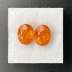 Mandarin Garnet Pair 8.27 ct | 10 x 8 mm Oval | Mandarin Orange | Loliondo, Tansania - Image 3