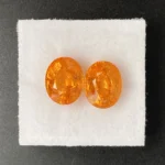 Mandarin Garnet Pair 8.25 ct | 10 x 8 mm Oval | Mandarin Orange | Loliondo, Tansania