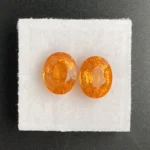 Mandarin Garnet Pair 8.25 ct | 10 x 8 mm Oval | Mandarin Orange | Loliondo, Tansania - Image 2