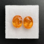 Mandarin Garnet Pair 8.25 ct | 10 x 8 mm Oval | Mandarin Orange | Loliondo, Tansania - Image 3