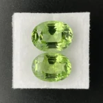 Peridot Companion Pair 14.41 ct | Oval | Apple Green | Sapat Gali, Pakistan - Image 2