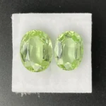 Peridot Companion Pair 12.88 ct | Oval | Apple Green | Sapat Gali, Pakistan - Image 2
