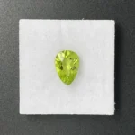 Peridot 7 x 10 mm | Pear Shape | Apple Green | Hunan Province,China - Image 2