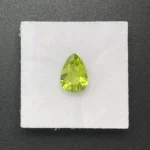 Peridot 7 x 10 mm | Pear Shape | Apple Green | Hunan Province,China
