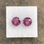 Umbalite (Rhodolite Garnet) Pair  4.92 ct | Round |  Mauve Pink | Umba Valley, Tanzania - Image 2