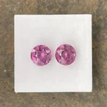 Umbalite (Rhodolite Garnet) Pair 3.76 ct | Round |  Violet Pink | Umba Valley, Tanzania