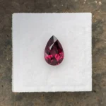 Rhodolite Garnet 2.45 ct  | Pear Shape | Purplish Red | Umba Valley, Tanzania - Image 2