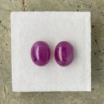 Ruby Pair 5.01 ct | Oval Cabochon | Purplish Red | Johnson, Tanzania | Untreated