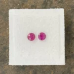 Ruby Pair 4.0 mm Round | Pinkish Red | Mongshu, Burma (Myanmar) | Untreated - Image 2