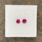 Ruby Pair 3.7 mm Round | Pinkish Red | Mongshu, Burma (Myanmar) | Untreated