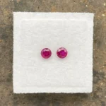 Ruby Pair 3.7 mm Round | Pinkish Red | Mongshu, Burma (Myanmar) | Untreated - Image 3
