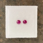 Ruby Pair 3.5 mm Round | Pinkish Red | Mongshu, Burma (Myanmar) | Untreated
