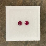 Ruby Pair 3.4 mm Round | Pinkish Red | Mongshu, Burma (Myanmar) | Untreated