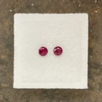 Ruby Pair 3.4 mm Round | Pinkish Red | Mongshu, Burma (Myanmar) | Untreated - Image 2