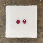 Ruby Pair 3.4 mm Round | Pinkish Red | Mongshu, Burma (Myanmar) | Untreated - Image 3