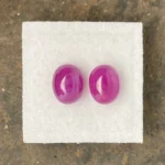 Ruby Pair 7 x 9 mm Oval | Purplish Red | Johnson, Tanzania | Untreated | Untreated - Image 2