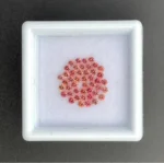 Sapphire Parcel (45 pcs) | 1.60 mm Precision-Cut Brilliant | Pinkish Orange | Songea, Tanzania