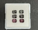 Spinel Earring Layout 7.26 ct | Cushion | Gray - Violet | Mogok, Burma (Myanmar) - Image 2