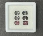 Spinel Earring Layout 7.26 ct | Cushion | Gray - Violet | Mogok, Burma (Myanmar)