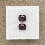 Spinel Pair 2.18 ct | Cushion | Burgundy Red  | Mogok, Burma (Myanmar) - Image 3