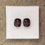Spinel Pair 2.56 ct | Cushion | Maroon Red | Mogok, Burma (Myanmar) - Image 2