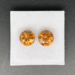Zircon Pair 4.73 ct  | Round Brilliant | Honey Yellow | Tunduru, Tanzania