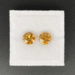 Zircon Pair 2.29 ct | Round Brilliant | Honey Yellow | Tunduru, Tanzania - Image 2