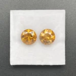 Zircon  Pair  4.62 ct  | Round Brilliant | Honey Yellow | Tunduru, Tanzania - Image 2
