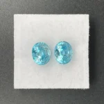 Zircon Pair 5.84 ct  | Oval | Swiss Blue | Ratanakiri, Cambodia