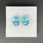 Zircon Pair 5.84 ct  | Oval | Swiss Blue | Ratanakiri, Cambodia - Image 2