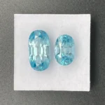 Zircon Companion Pair 10.85 ct | Long Cushion | Baby Blue | Ratanakiri, Cambodia