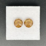 Zircon Pair 3.54 ct | Round Brilliant | Orange Brown | Tunduru, Tanzania - Image 3