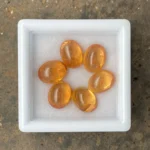 Mandarin Garnet Parcel 11.95 ct | Oval Cabochon | Fanta Orange | Iseyin, Nigeria - Image 2