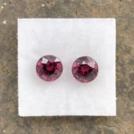 Rhodolite Garnet Pair 4.86 ct | Round | Bordeaux Red | Umba Valley, Tanzania