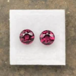 Rhodolite Garnet Pair 4.86 ct | Round | Bordeaux Red | Umba Valley, Tanzania - Image 2