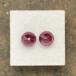 Rhodolite Garnet Pair 4.86 ct | Round | Bordeaux Red | Umba Valley, Tanzania - Image 3