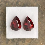 Rhodolite Garnet Pair 10.19 ct | Pear Shape | Cardinal Red | Umba Valley, Tanzania