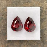 Rhodolite Garnet Pair 10.19 ct | Pear Shape | Cardinal Red | Umba Valley, Tanzania - Image 4
