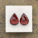 Rhodolite Garnet Pair 10.19 ct | Pear Shape | Cardinal Red | Umba Valley, Tanzania - Image 3