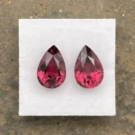 Rhodolite Garnet Pair 8.26 ct | Pear Shape | Violet Red | Umba Valley, Tanzania - Image 3