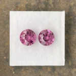 Umbalite (Rhodolite Garnet) Pair  5.09 ct | Round |  Mauve Pink | Umba Valley, Tanzania