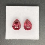 Malaya Garnet Pair 4.47 ct | Pear Shape| Orange  Red | Umba Valley, Tanzania - Image 2