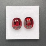 Rhodolite Garnet Pair 7.44 ct | Oval | Orange Red | Umba Valley, Tanzania