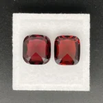Malaya Garnet Pair 9.90 ct | Cushion | Orangy Red | Umba Valley, Tanzania - Image 3