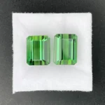 Tourmaline Pair Companion 9.69 ct | Octagon | Bottle Green | Congo (DRC)