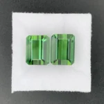 Tourmaline Pair Companion 9.69 ct | Octagon | Bottle Green | Congo (DRC) - Image 2