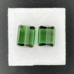 Tourmaline Pair Companion 9.69 ct | Octagon | Bottle Green | Congo (DRC) - Image 3